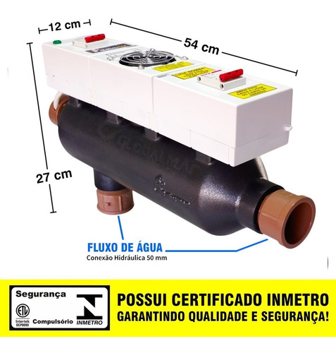 Aquecedor Elétrico Para Piscina De 40 Mil Litros Resistência
