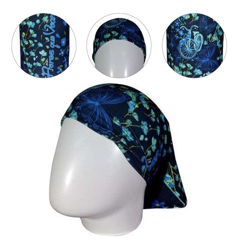 Bandana Muhu Flores Que Voam Azul Ciclismo