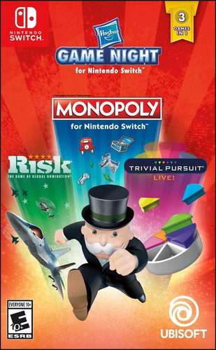 Videojuego Hasbro Game Night: Monopoly Risk Trivial Pursuit