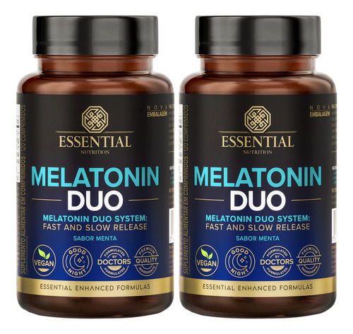 Kit 2 Melatonina Essential Nutrition Duo  120 Comprimidos