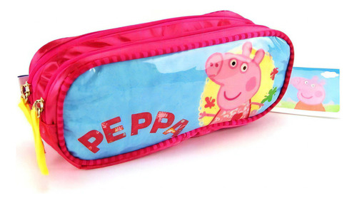 Estojo Escolar Peppa Pig Duplo Ref 5525 Xeryus Kids Cor Rosa