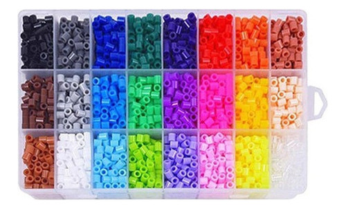 Perler Bead Pixel Art Para Diy Com Caixa, 24 Cores, 4
