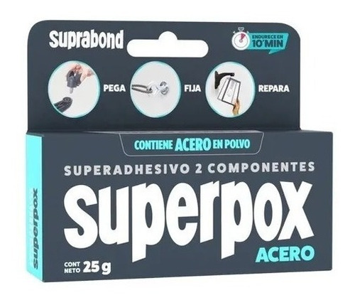 Adhesivo Suprabond Superpox 25g Acero Dos Componentes