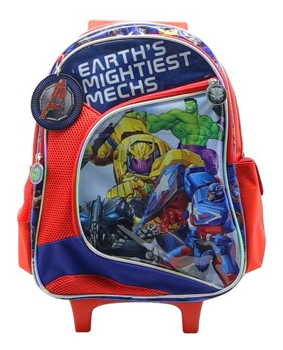 Mochila Avengers Marvel Escolar Los Vengadores Con Carro