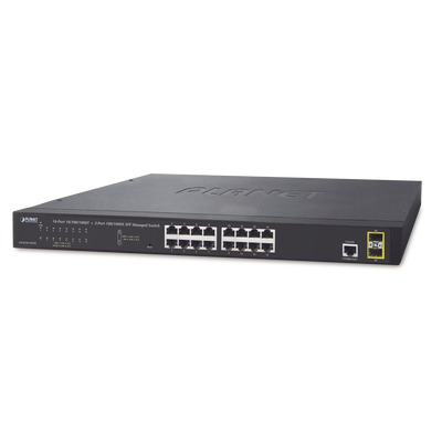 Switch Administrable Capa 2 16 Puertos 10/100/1000 + 2 Sfp