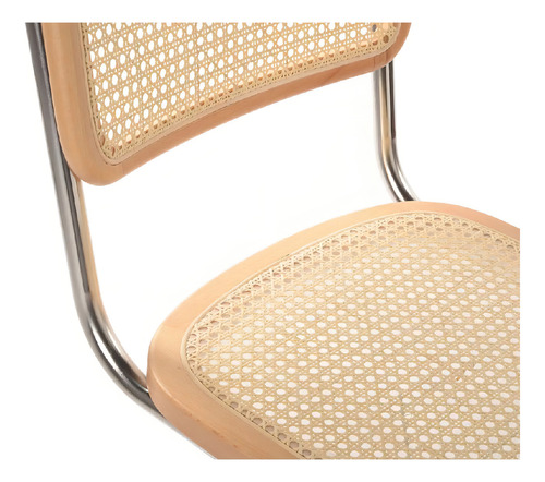 Silla Comedor Gaia Taure Acero Inoxidable Café Claro 1 Unidad