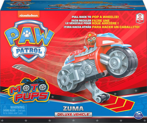 Motocicleta Paw Patrol Moto Pups Zumas Deluxe Pull Back