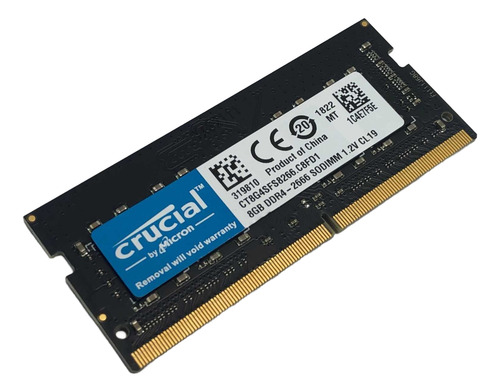 Memória Para Notebook 8gb Ddr4 2666mhz Crucial