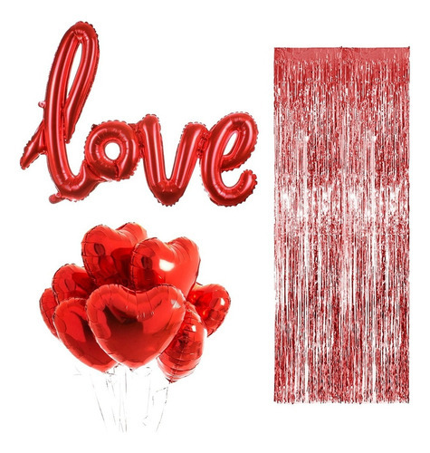 Globo inflable metálico Love Red de 42 pies, 108 x 65 cm, marca