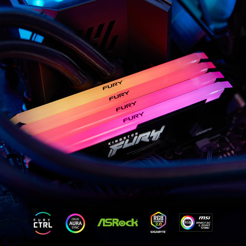 Memória Kingston Fury Beast 32 Gb (2x16 Gb) 3600 Mt/s Ddr4