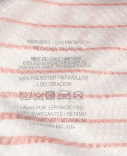 Imagen 5 de 7 de Camiseta Nike Chile 2018-19 Visita, Talla S, #4, Usada