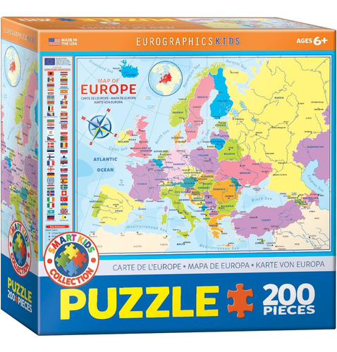 Eurographics (eurhr Mapa De Europa Rompecabezas De 200 Pieza