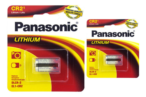 02 Pilhas Panasonic Cr2 3v Bateria 2 Cartelas