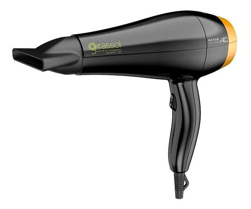 Secador Gama Profissional Girassol Ceramic Íon 2000w Preto