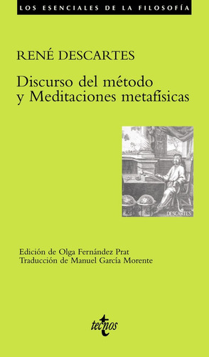 Discurso Del Mãâ©todo Y Meditaciones Metafãâsicas, De Descartes, René. Editorial Tecnos, Tapa Blanda En Español