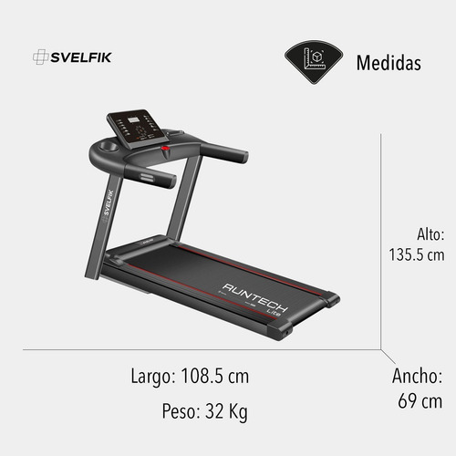 Caminadora Eléctrica Con Bocina Bluetooth 2hp Svelfik Ms