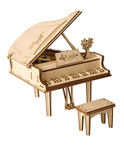 Gran Piano Robotime Tg402 Madera Armable Maqueta Decorativo
