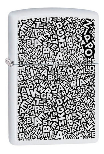 Isqueiro Zippo Letras Branco 49213 Classic Original + Fluido