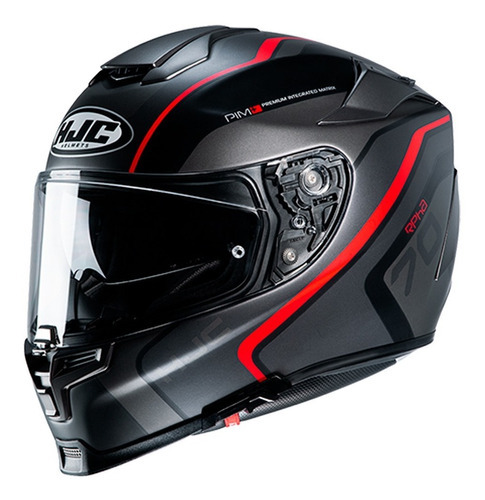 Capacete Moto Hjc Rpha 70 Kroon Preto E Vermelho + Bone @# Cor Preto/vermelho Tamanho Do Capacete 58