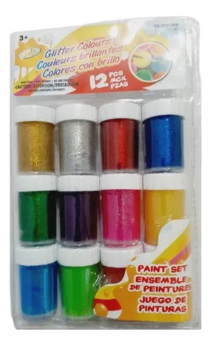 Pintura Acrílica Escarchada Tempera Acuarela No Toxica