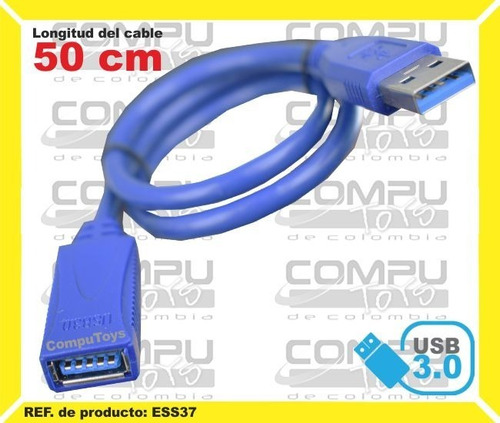 Extensión Usb 3.0 M-h 50 Cms Ref: Ess37 Computoys Sas