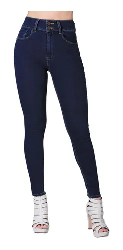 Jeans Oggi Jeans Mujer Azul Mezclilla Stretch Katia