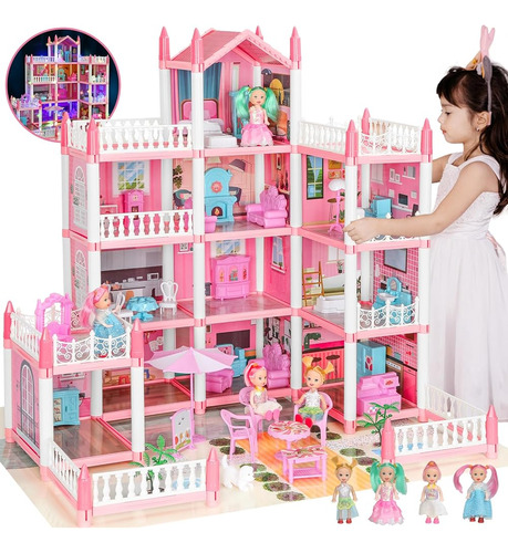 Casa De Muñecas, Casa De Ensueño Para Niñas Kit De Casa De M