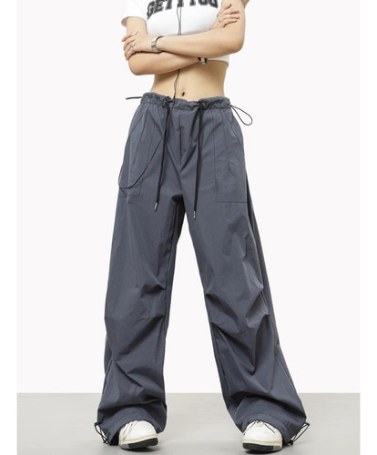Pantalones Deportivos Casuales Con Cintura Elástica Con Cord