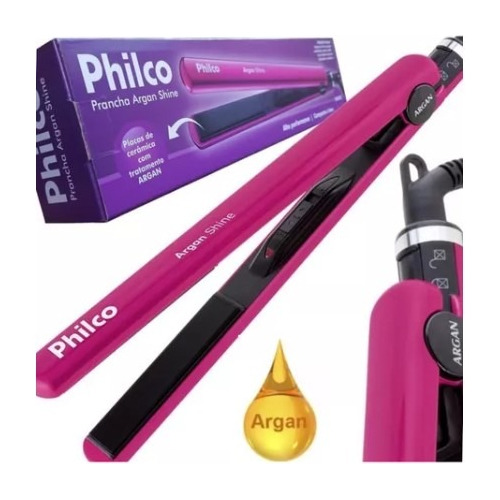 Prancha Philco 2 Em 1 Argan Shine Bivolt
