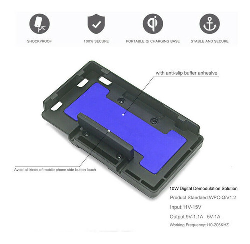 Imagen 6 de 9 de Cargador Inalambrico P/ Base Gps Bmw 1200gs 1250gs 850gs