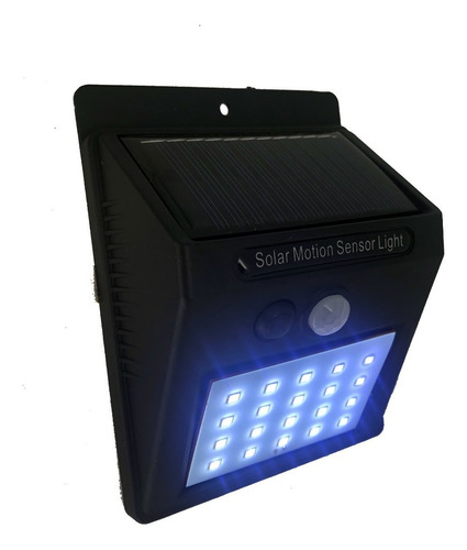 Imagen 2 de 7 de Luz Led Solar Para Pared Con Sensor De Movimiento 20 Led