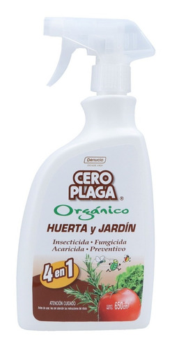 Cero Plaga Insecticida Orgánico Huerta Y Jardín 650cc