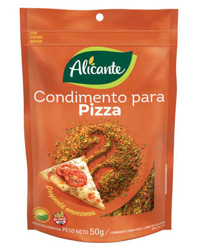 Alicante Condimento Para Pizza Sin Tacc 25 Grs