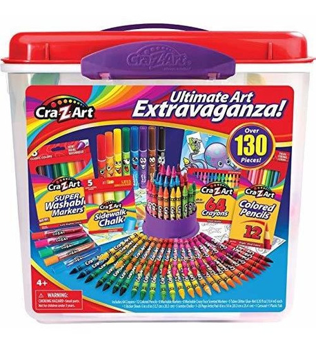 Cra-z-art 130 Pc Ultimate Art Extravaganza Tub Juegos De Pin