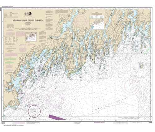 Paradise Cay Publicacion Noaa Grafico 13288: Isla Monhegan X