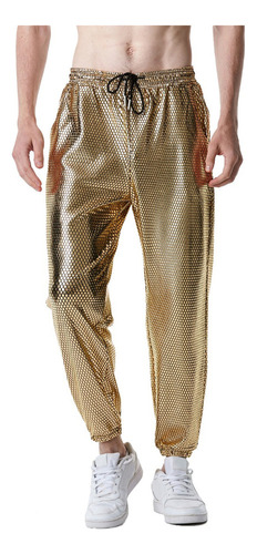 General Pantalones De Chándal Metálicos Brillantes Para