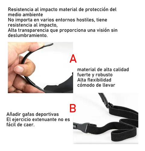 3 Lentes Tácticas Militares Mica Y Accesorios Color Del Armazón Negro