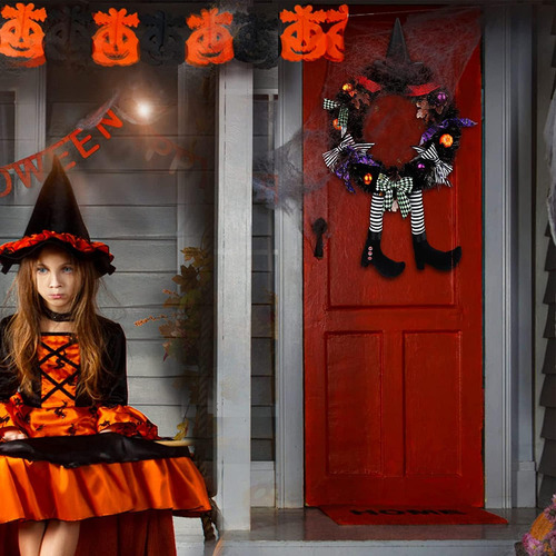 Coronas De Halloween Para La Puerta De Entrada, Con
