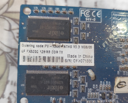 Placa De Video Fx5200 Agp 128mb Ddr Tv (Usado)