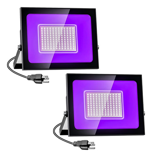 ~? Paoicole 2 Pack 60w Led De Luz Negra, Luz De Inundación D