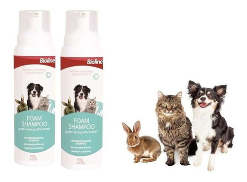 Shampoo Espuma Para Perritos Gatitos Y Conejos 220g