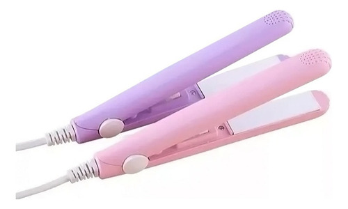 Mini Chapinha Prancha De Cabelo Portátil Com Case Transporte Cor Violeta