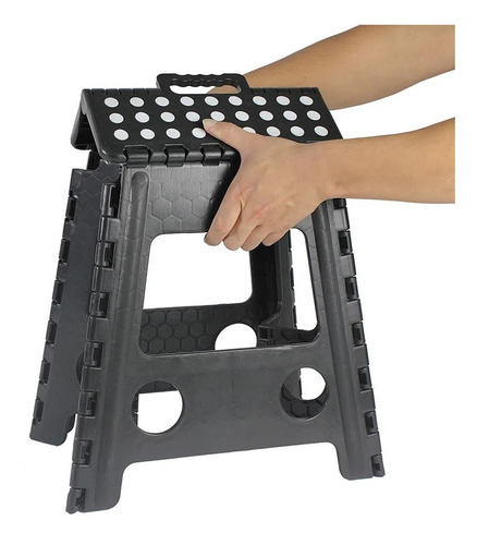 Imagen 5 de 6 de Banco Plegable 39cm Alto Negro