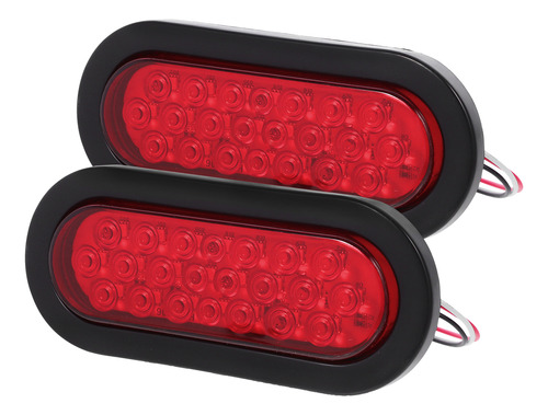 Paquete De 2 Luces De Remolque De 22 Led Rojas Ovaladas De M