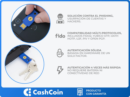 Yubikey Security Key - Yubico Fido Y Fido2 - Original
