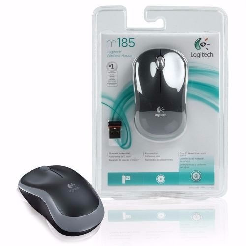 Mouse Sem Fio Logitech M185 Com Nano Receptor Usb