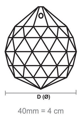 Imagem 3 de 4 de 1 Bola Esfera De Cristal K9 Feng Shui 4,0 Cm Para Lustre