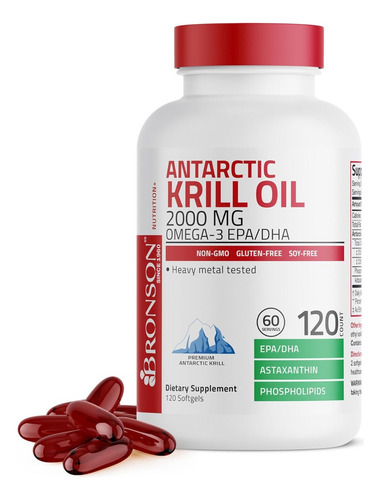 Bronson Aceite De Krill Antártico 2000 Mg