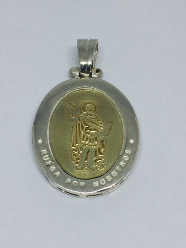 Medalla San Expedito Plata Y Oro 