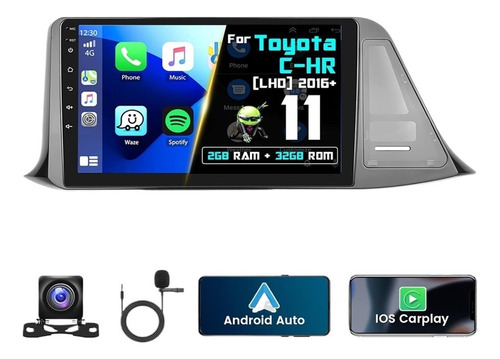 Estereo Toyota C-hr 2016-2022 Android Carplay Gps 2+32g